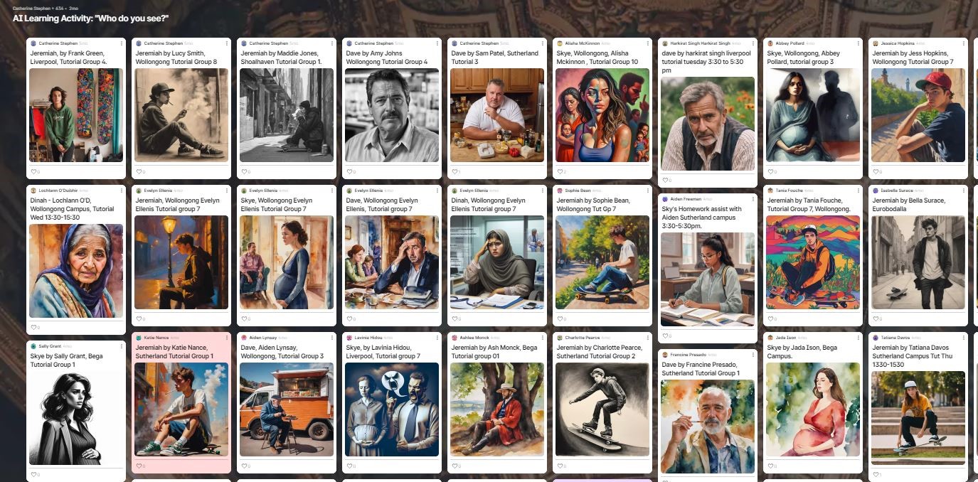 Who Do You See Padlet Board